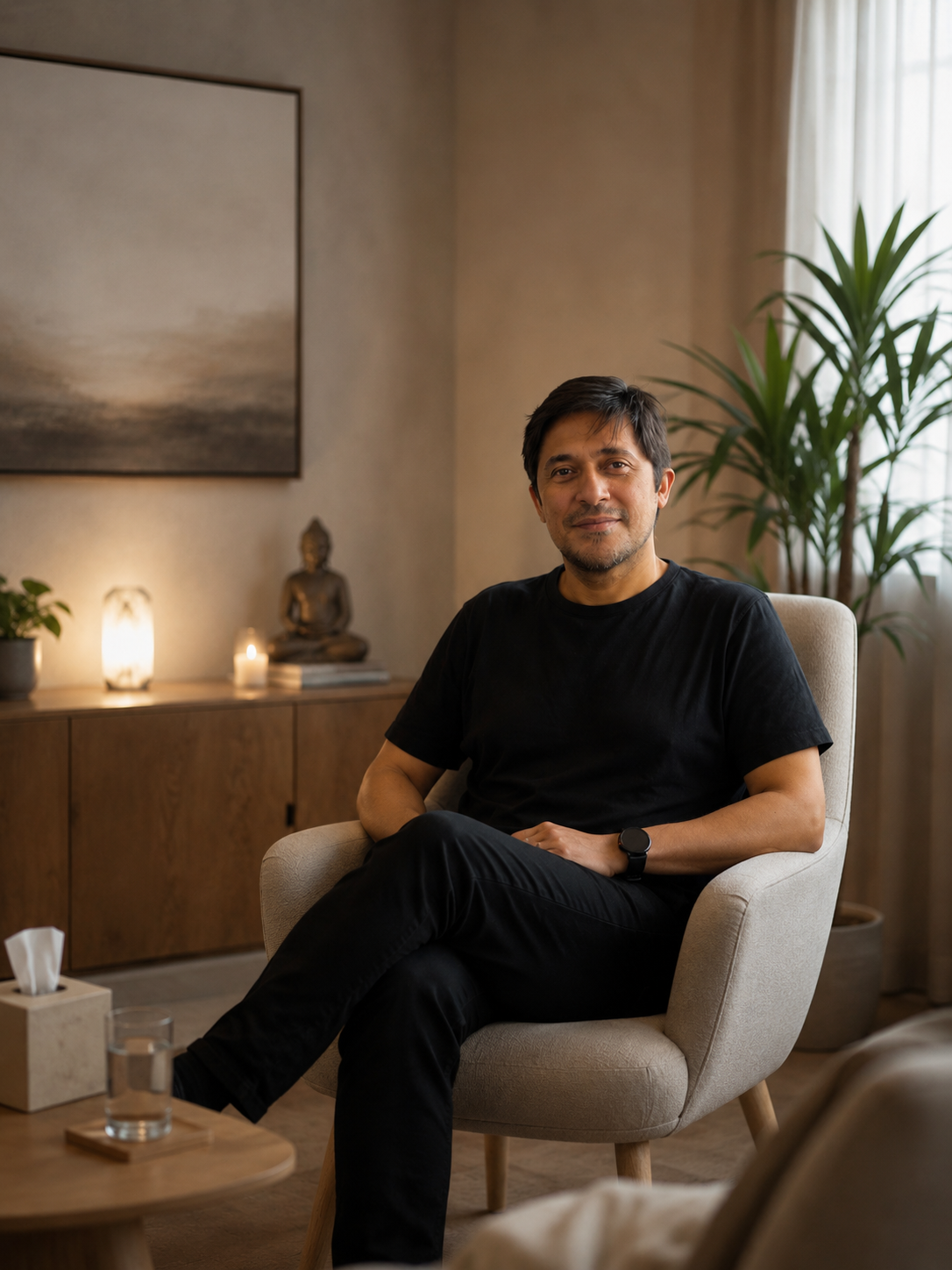Jorge Rako en un espacio terapéutico cálido